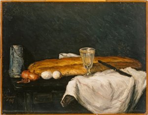 Natürmort: Ekmek ve Yumurta by Paul Cézanne
