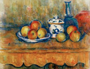 Elma, sürahi ve şekerlik by Paul Cézanne
