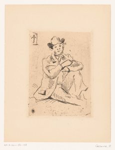 Portret van Armand Guillaumin by Paul Cézanne