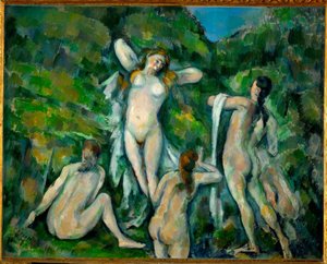 dört yüzücü by Paul Cézanne