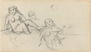 Oturan Yüzücü [verso], 18821885. by Paul Cézanne