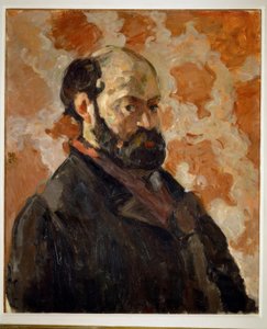 Pembe bir arka plana karşı kendi portreniz by Paul Cézanne
