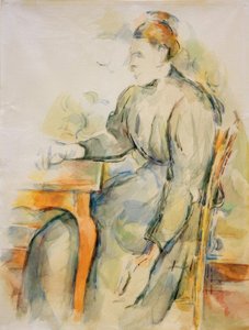 Oturan Kadın (Mme Cézanne) by Paul Cézanne