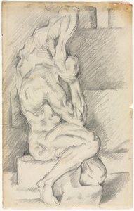 Anatomik Heykel Kroki (rekto) by Paul Cézanne