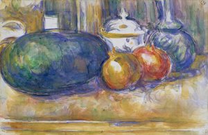 Karpuz ve Narlı Natürmort, 1900-1906. by Paul Cézanne