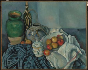 Elma ile Natürmort by Paul Cézanne