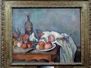 Soğanlı Natürmort Tablosu Paul Cezanne (1839-1906) 1895 Güneş. 0.66x0.82 m. Paris, Musee d