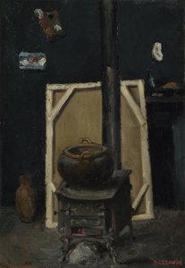 Stüdyodaki Soba, 1865 civarı by Paul Cézanne