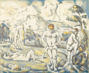 Yıkananlar (büyük tabak) by Paul Cézanne