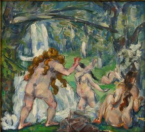 ""Üç Yıkanan"" Tablosu Paul Cezanne (1839-1906) 1875 Tuval üzerine yağlı boya - boyut 30.5x33cm Özel koleksiyon by Paul Cézanne