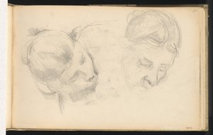 İki Kadın Başı by Paul Cézanne