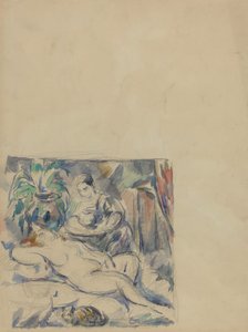 Uyanma [verso], c. 1880. by Paul Cézanne