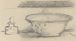 Lavabo ve Koku Şişesi [recto], 18771881. by Paul Cézanne