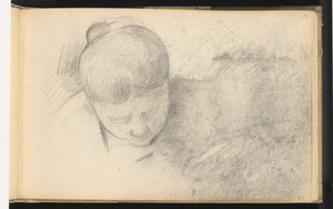 öne eğilen kadın by Paul Cézanne