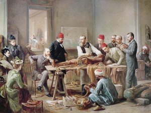 Bir mumyanın incelenmesi - Amun Rahibesi, 1891 dolayları (tuval üzerine yağlı boya)