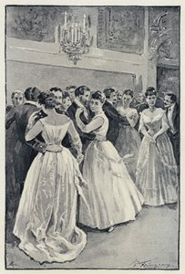 Anna Karenina için illüstrasyon: Kitty baloda (taş)