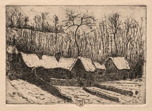Altı Gravür: Thatched Fırın, Auvers