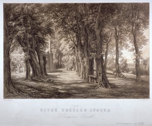 The Upper Terrace Avenue, Hampstead Heath, Londra, c1840 by Paul Gauci