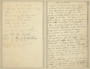 Adres Listesi; El Yazması Sayfa [recto] by Paul Gauguin