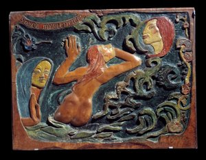 Paul Gauguin (1848-1903) tarafından ıhlamur ağacına oyulmuş Gizemli Rölyef Olun by Paul Gauguin