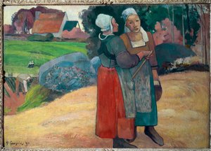 Breton köylüleri (tuval üzerine yağlı boya by Paul Gauguin