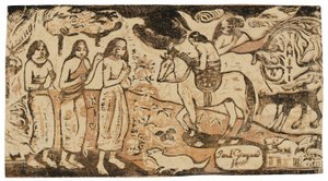 Geç Ahşap Blok Baskılar Suitinden Konut Değişikliği by Paul Gauguin