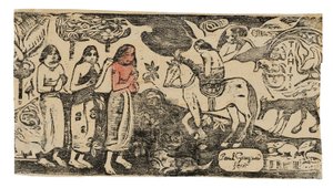 Geç Tahta Baskılar Süitinden İkamet Değişikliği by Paul Gauguin
