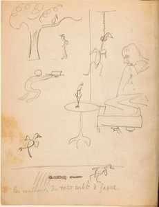 Genç Jacques Bousquet için yapılmış çizimlerden oluşan bir albümden çizim, 1889-90 by Paul Gauguin