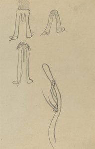 Dört Fantastik Form [rekto] by Paul Gauguin
