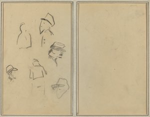 Dört Kafa ve İki Figür [verso] by Paul Gauguin