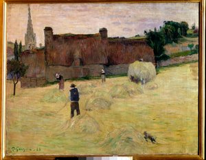 Paul Gauguin (1848-1903) tarafından Brittany Tablosunda Saman 1888 Güneş. 0,73 x 0,92 m Paris, Orsay Müzesi by Paul Gauguin