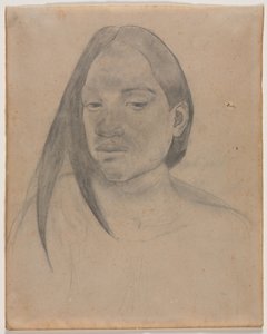 Tahitili Bir Kadının Başı by Paul Gauguin