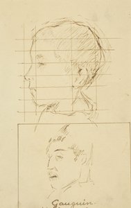 Bir Oğlan ve Bir Adamın Başları (Otoportre?) [verso] by Paul Gauguin