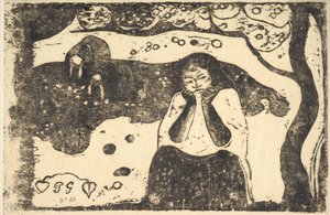 İnsan Sefalet, 1898-99. by Paul Gauguin