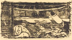 Bir Kulübenin İçi by Paul Gauguin