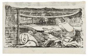 Geç Ahşap Blok Baskılar Süitinden Tahiti Kulübesinin İçi by Paul Gauguin