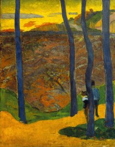 Mavi ağaçlar by Paul Gauguin