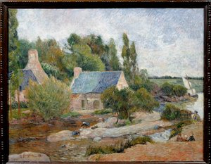 Les lavandieres à Pont Aven (Pont-Aven) Tablosu Paul Gauguin (1848-1903) tarafından 1886 Güneş. 0,71 x 0,90 m Paris, musee d