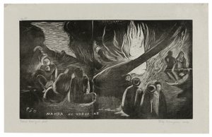 Noa Noa Suite'ten Mahna no wairua ino (Şeytan Konuşuyor), by Paul Gauguin