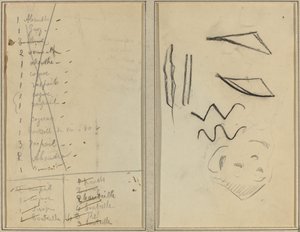 "Neige" (Kar); Yol programı [rekto] by Paul Gauguin