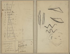 Neige (Kar); Seyahat Programı [recto] by Paul Gauguin