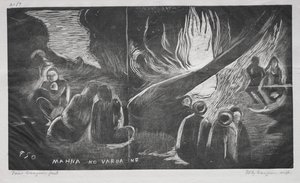 Noa Noa; Şeytan Konuşuyor (Mahna No Varua Ino) by Paul Gauguin