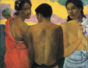 P. Gauguin, Üç Tahitili by Paul Gauguin