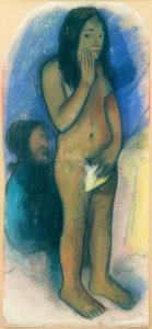 Kötü bir ruhun konuşması by Paul Gauguin