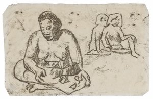 Oturan Kadın (Sister of Charity tablosuyla ilgili) by Paul Gauguin