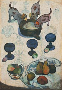 Üç Köpekli Natürmort by Paul Gauguin