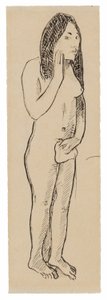 Tahiti Havva (Parau ne te varua ino resmiyle ilgili) (rekto); Yazıt Parçası (Cahier pour Aline ile ilgili) (verso) by Paul Gauguin