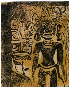 Tahiti İdolü, Tanrıça Hina, 1894-95 by Paul Gauguin