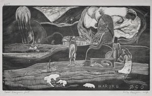 Tahiti Serisi: İbadet. by Paul Gauguin