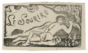 Tahitili Kadın, Le sourire için başlık by Paul Gauguin